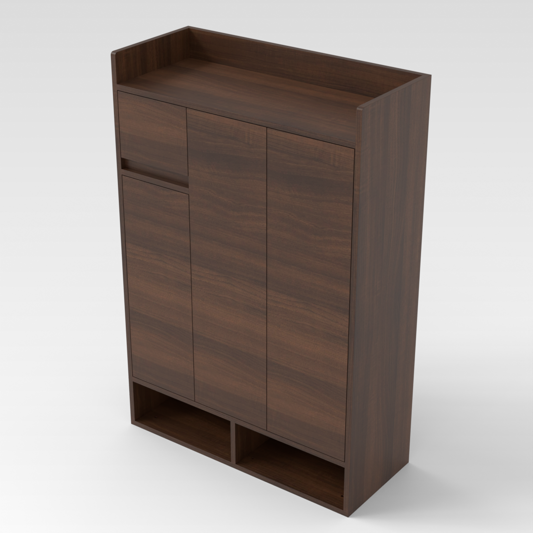 Prairie Oak Shoe Cabinet