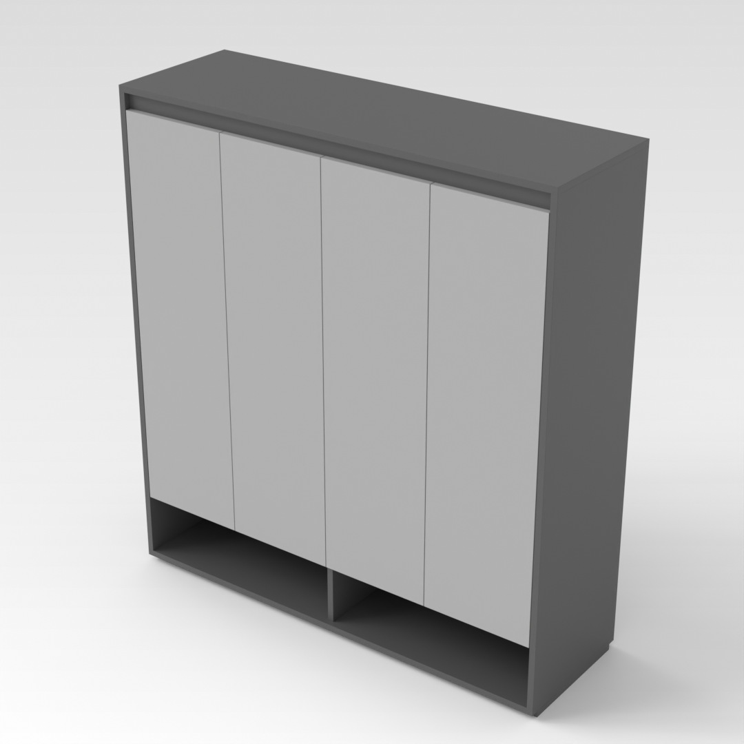 Sky Gray & Light Gray Shoe Cabinet