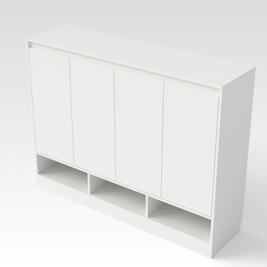 Warm White Shoe Cabinet