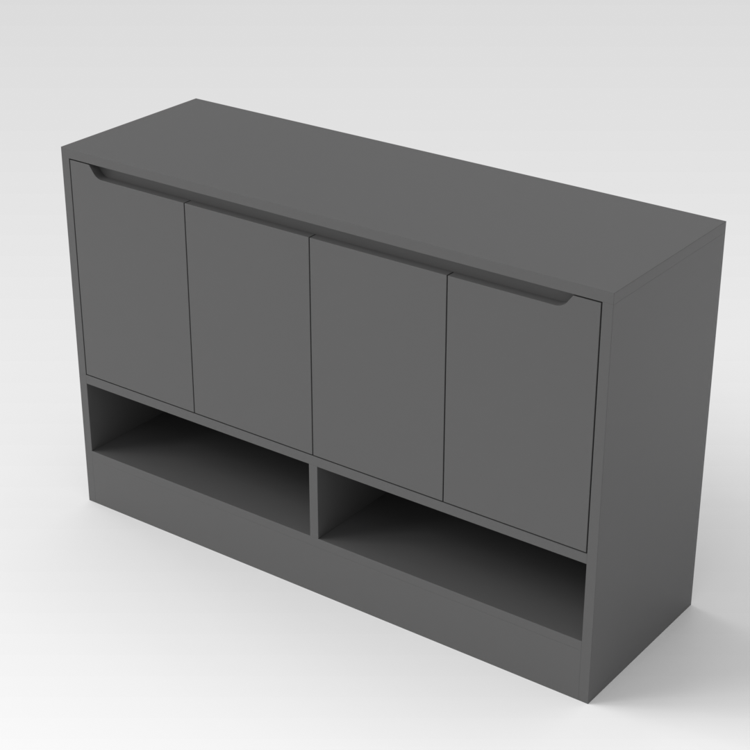 Sky Gray Shoe Cabinet