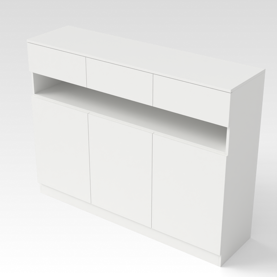 Warm White Shoe Cabinet