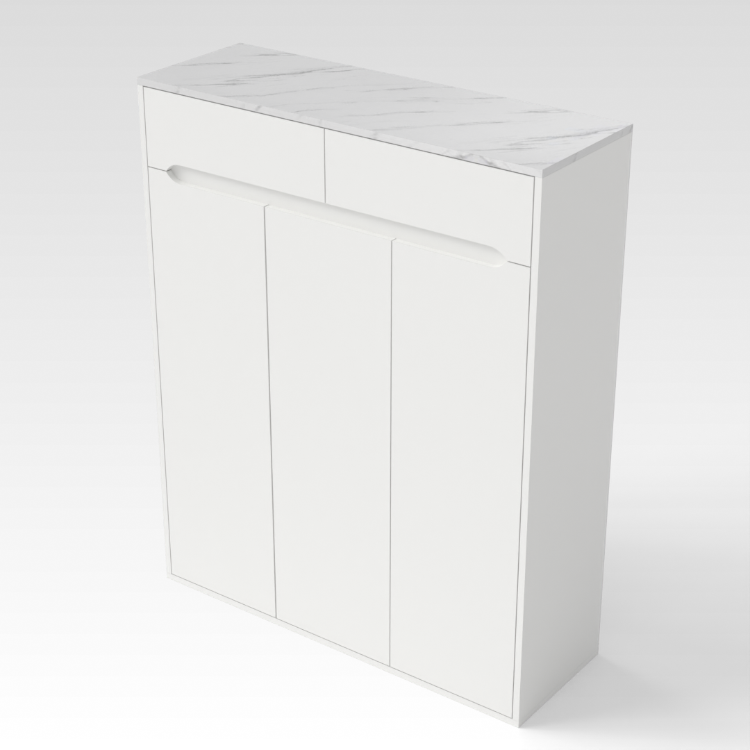 Warm White Shoe Cabinet