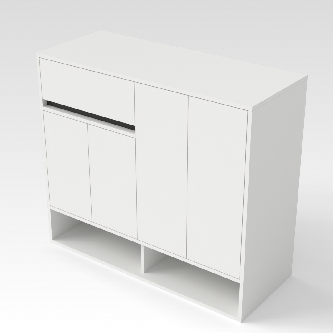 Warm White Shoe Cabinet