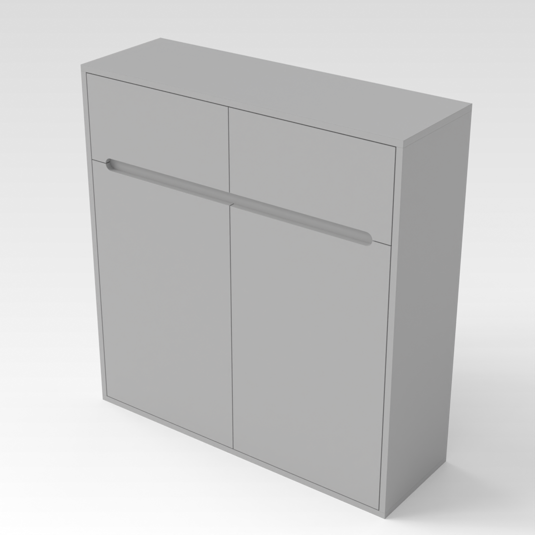 Light Gray Shoe Cabinet