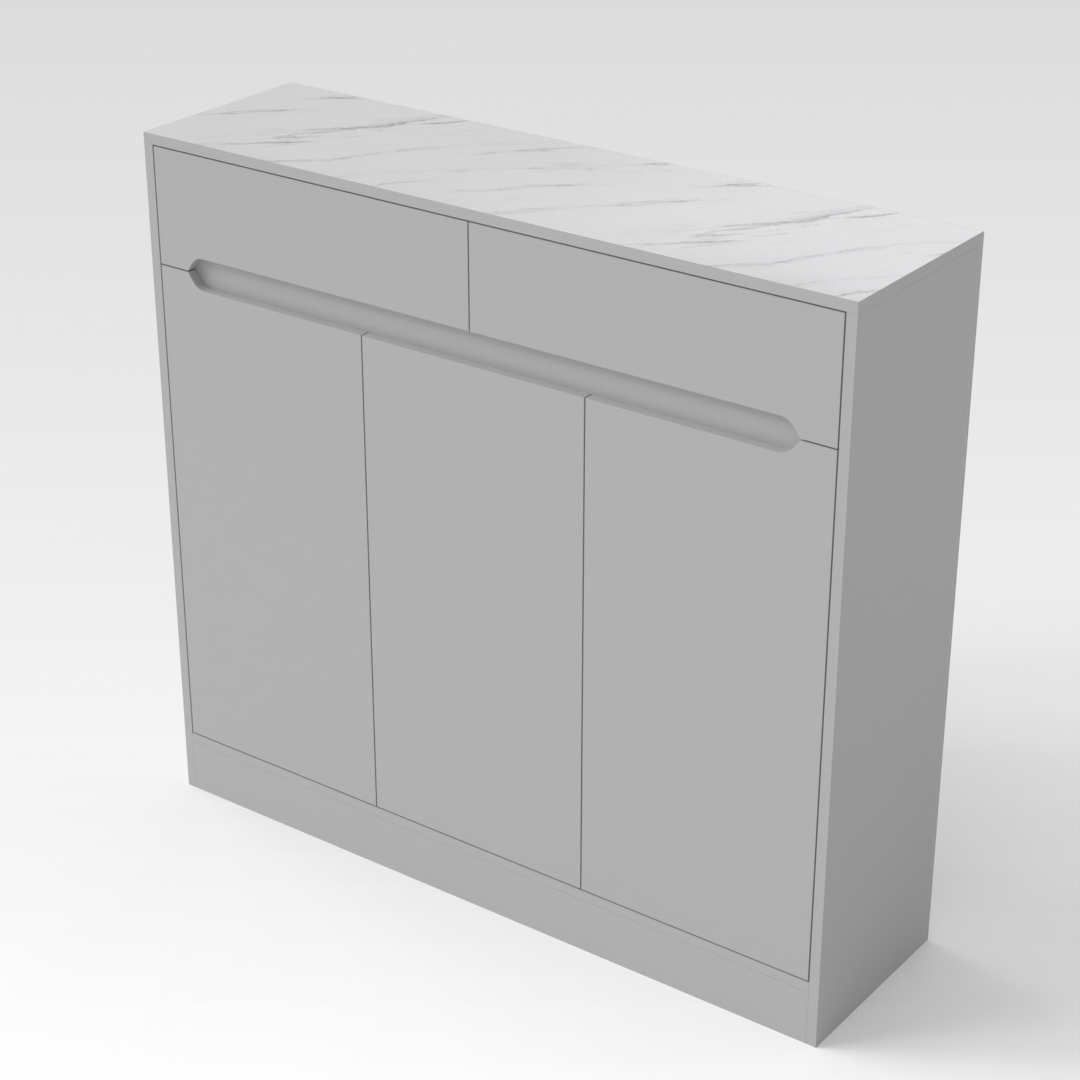 Light Gray Shoe Cabinet