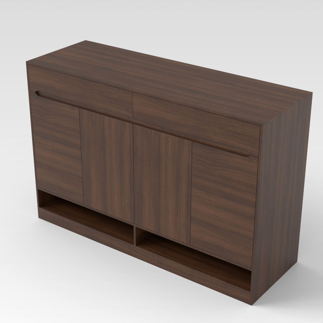 Prairie Oak Shoe Cabinet