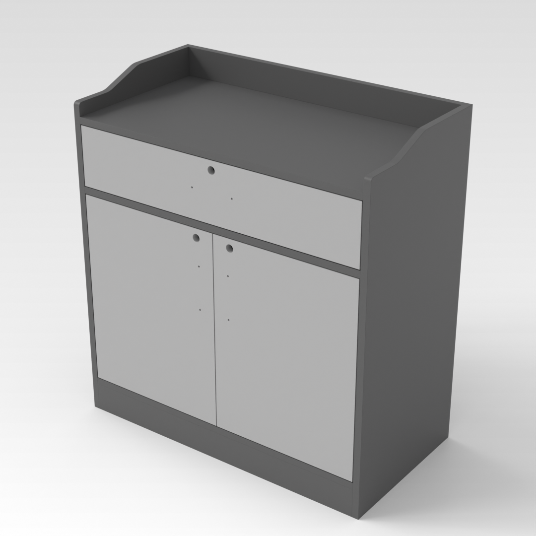 Sky Gray & Light Gray Shoe Cabinet