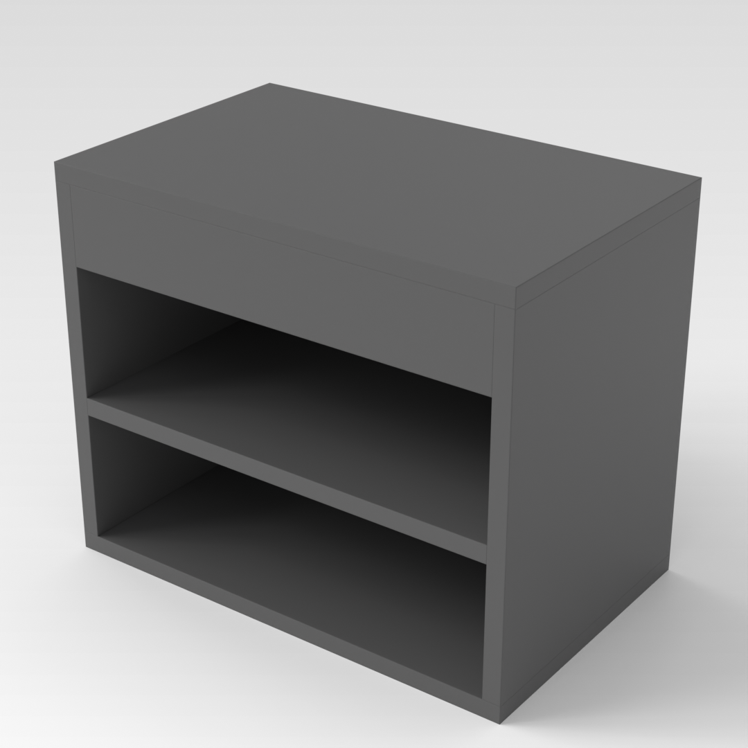 Sky Gray Shoe Bench