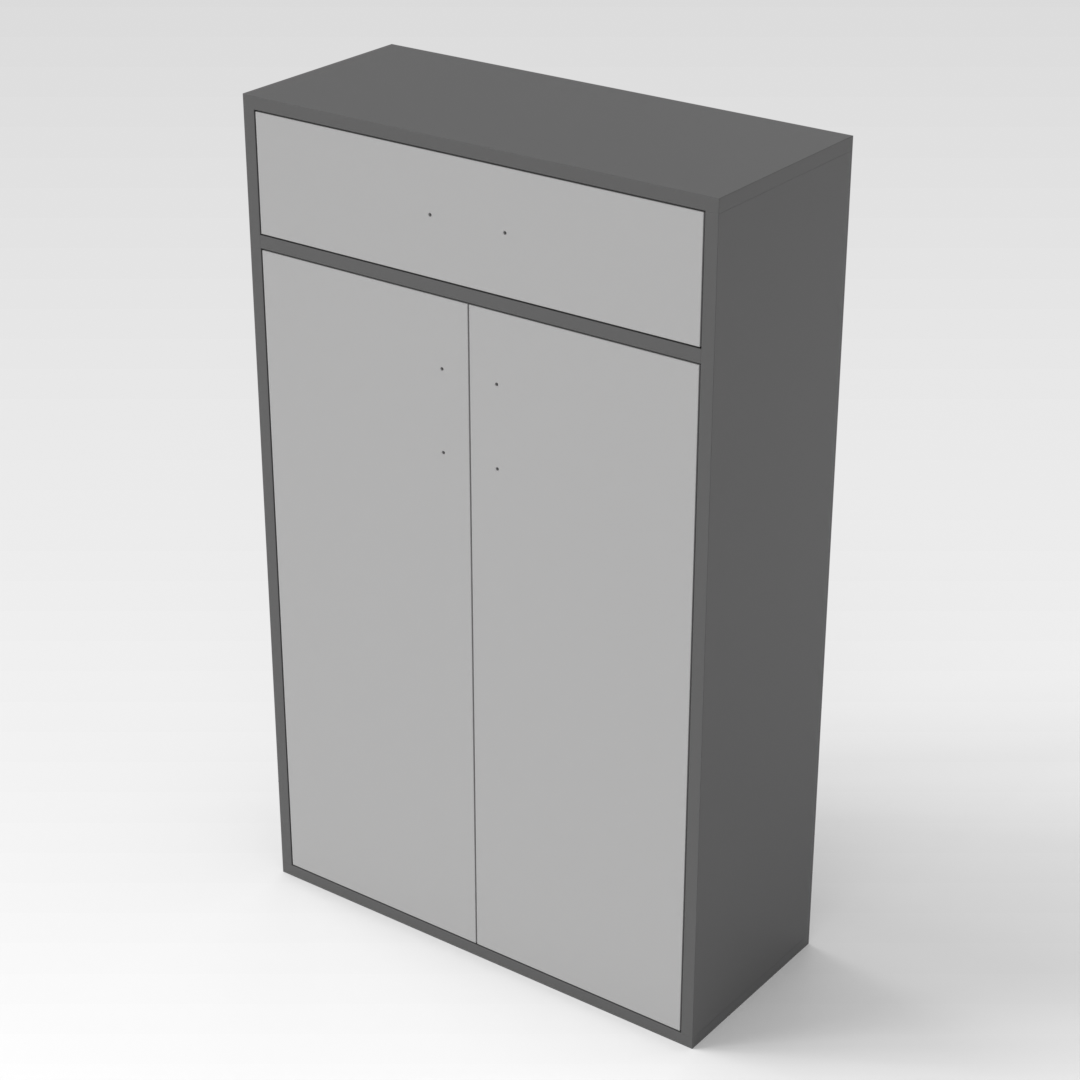 Sky Gray & Light Gray Shoe Cabinet