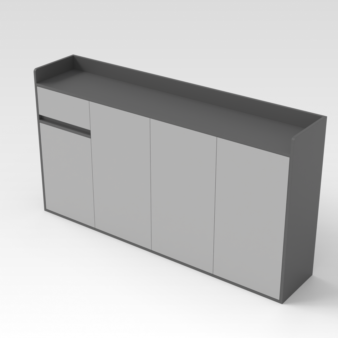 Sky Gray & Light Gray Shoe Cabinet