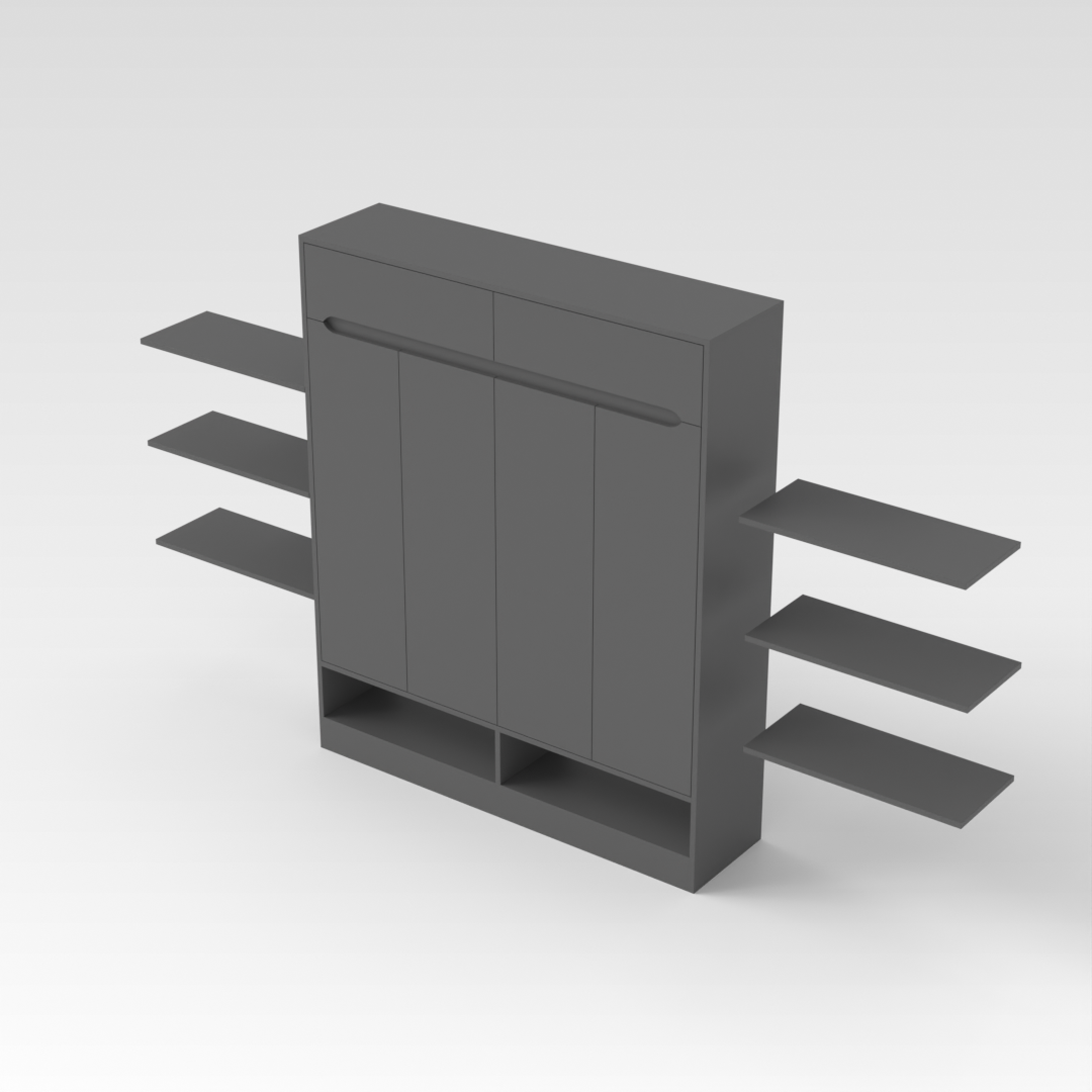 Sky Gray Shoe Cabinet