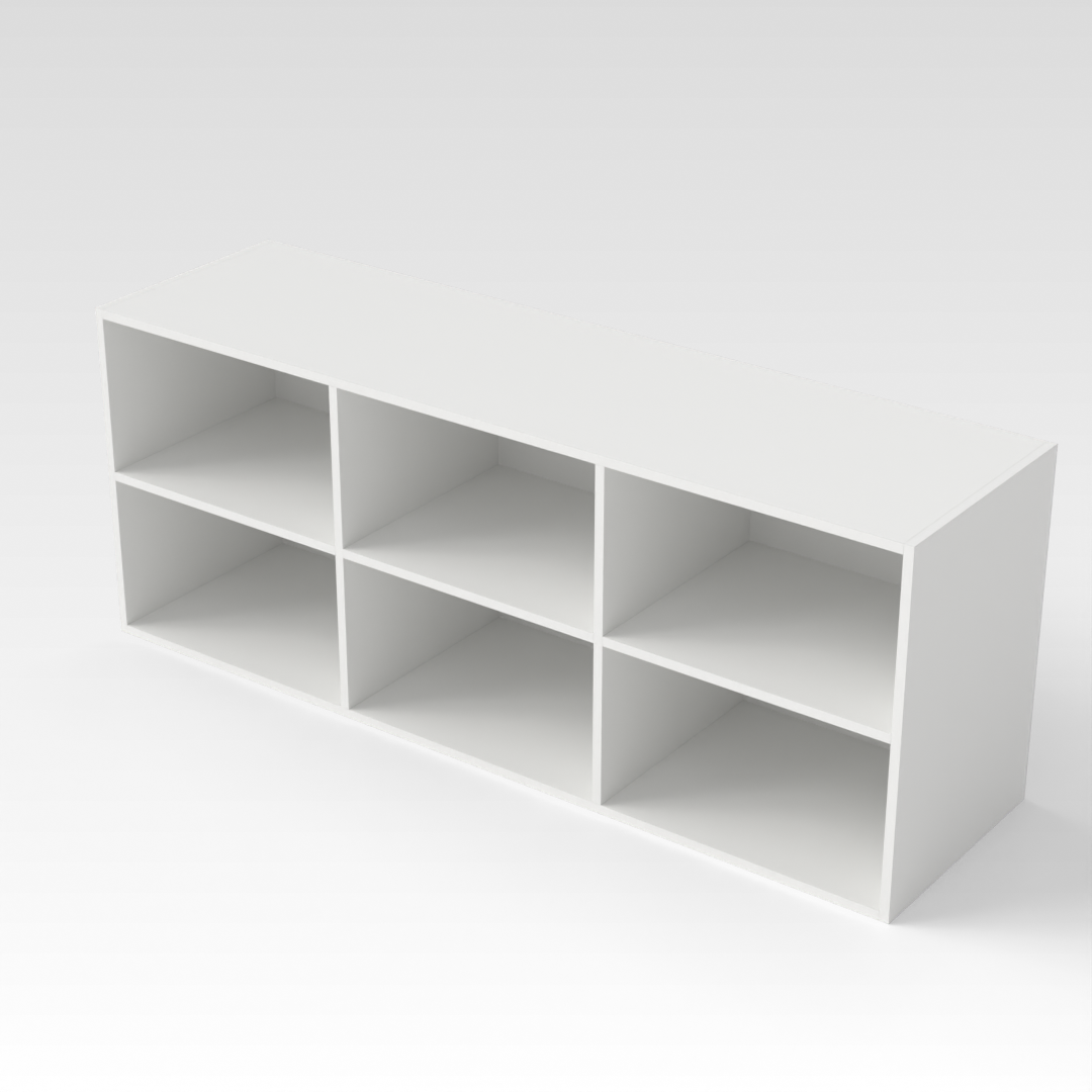 Warm White Storage Rack