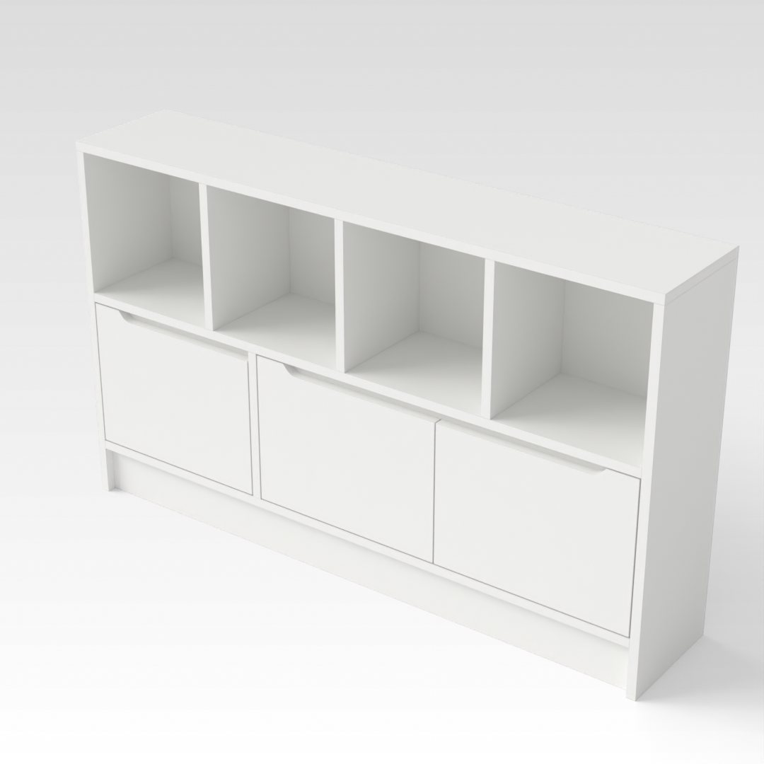 Warm White Storage Rack