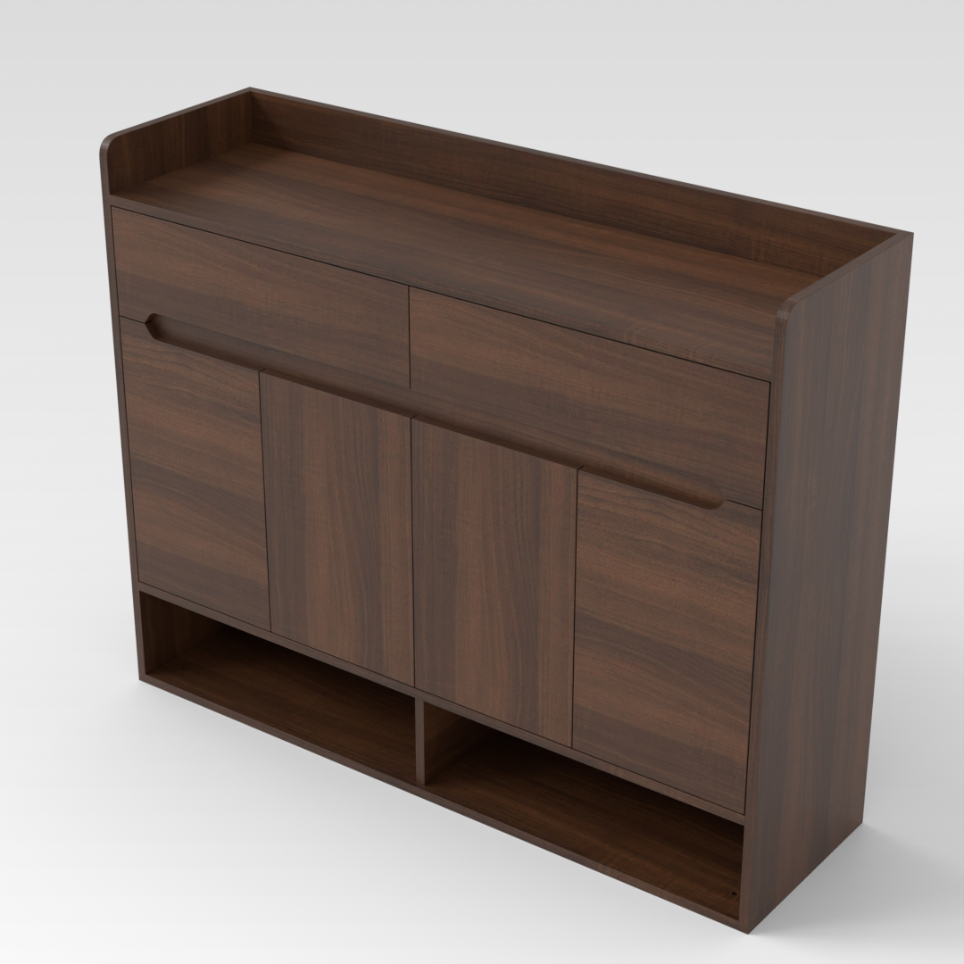 Prairie Oak Shoe Cabinet