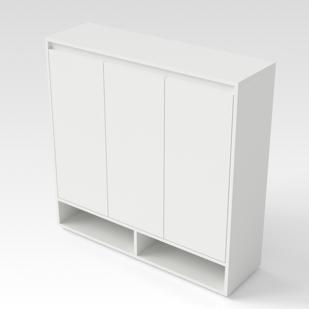 Warm White Shoe Cabinet