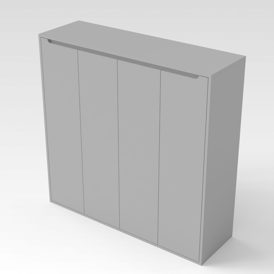 Light Gray Shoe Cabinet