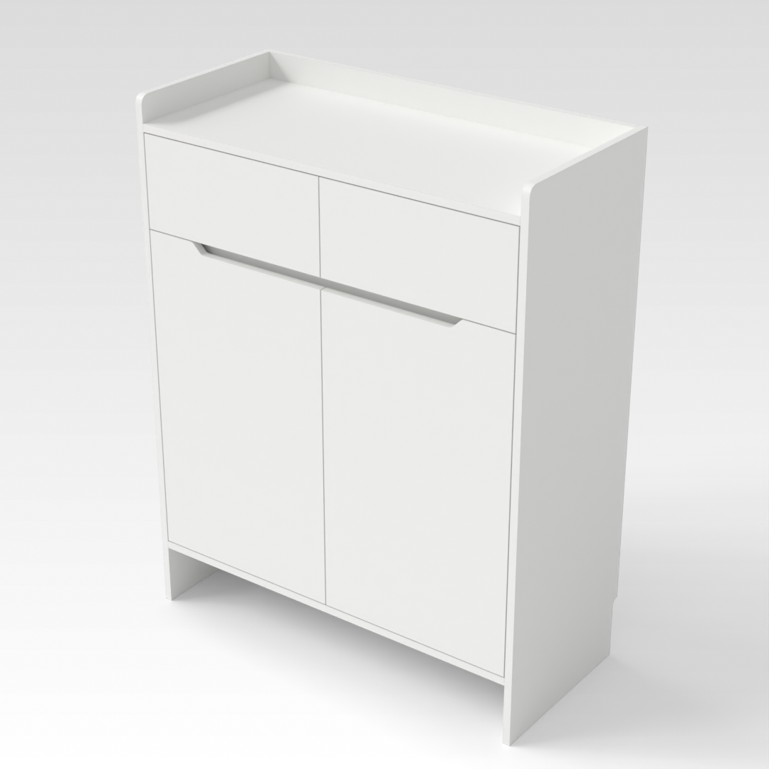 Warm White Shoe Cabinet
