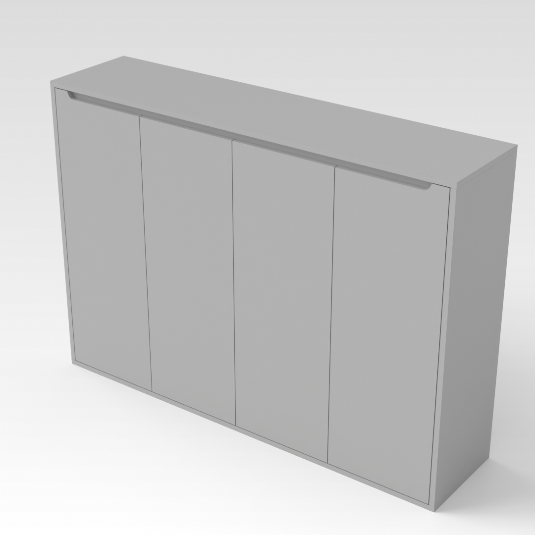 Light Gray Shoe Cabinet