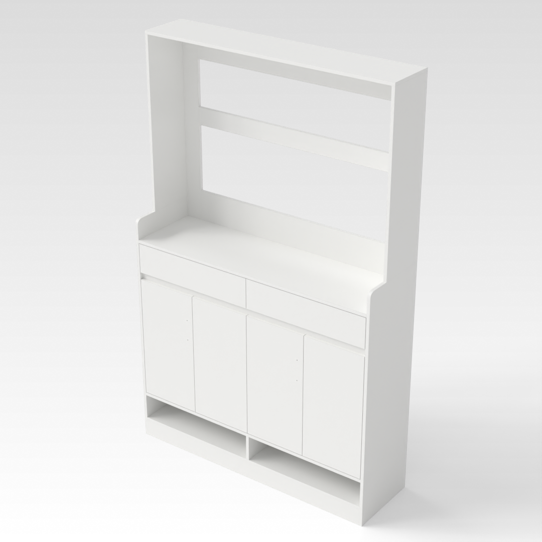 Warm White Shoe Cabinet