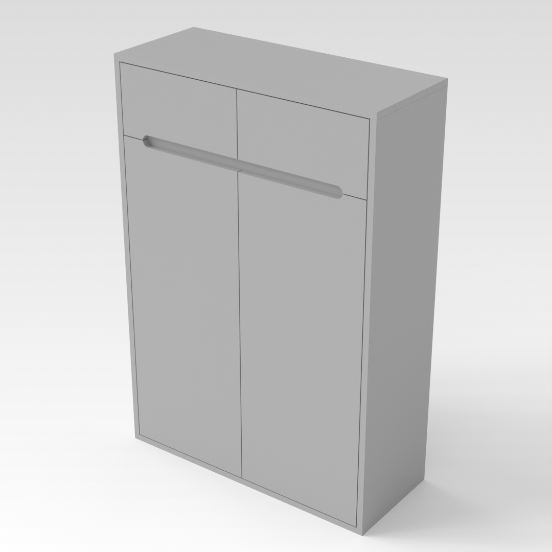 Light Gray Shoe Cabinet