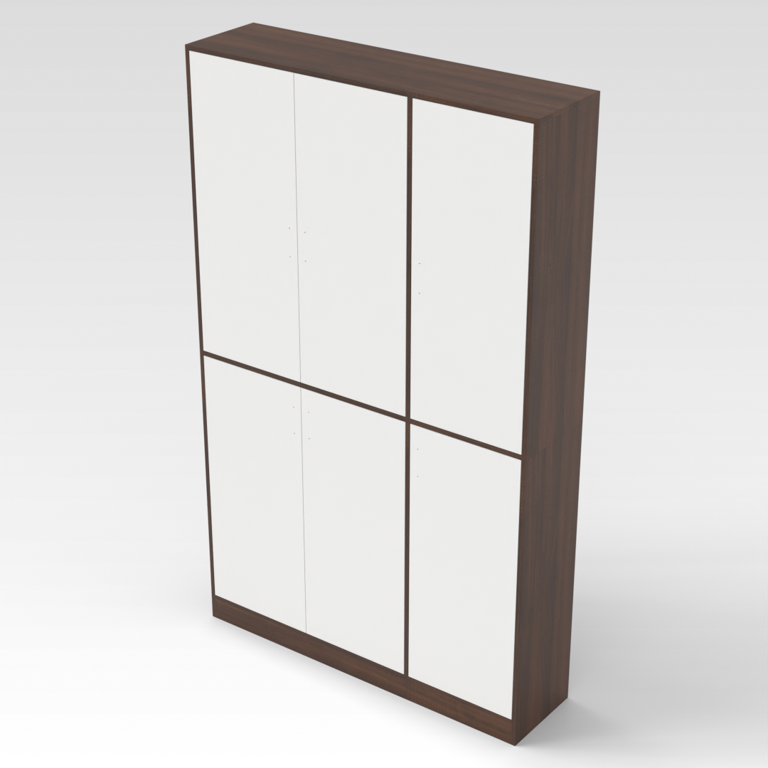 Prairie Oak & Warm White Shoe Cabinet