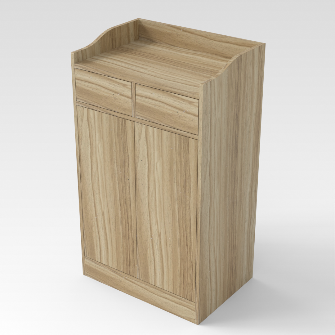 Country Oak Shoe Cabinet