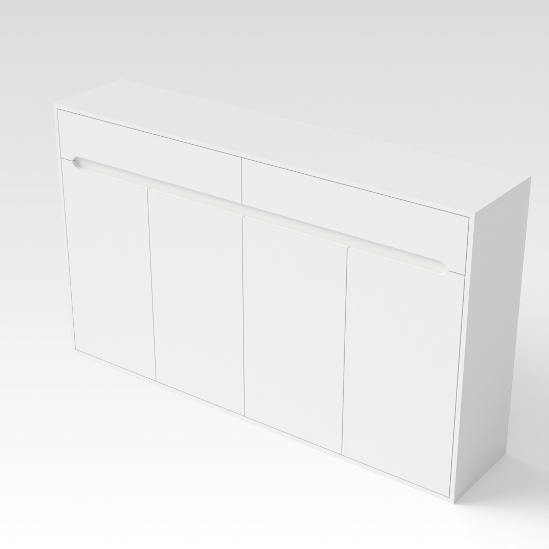Warm White Shoe Cabinet