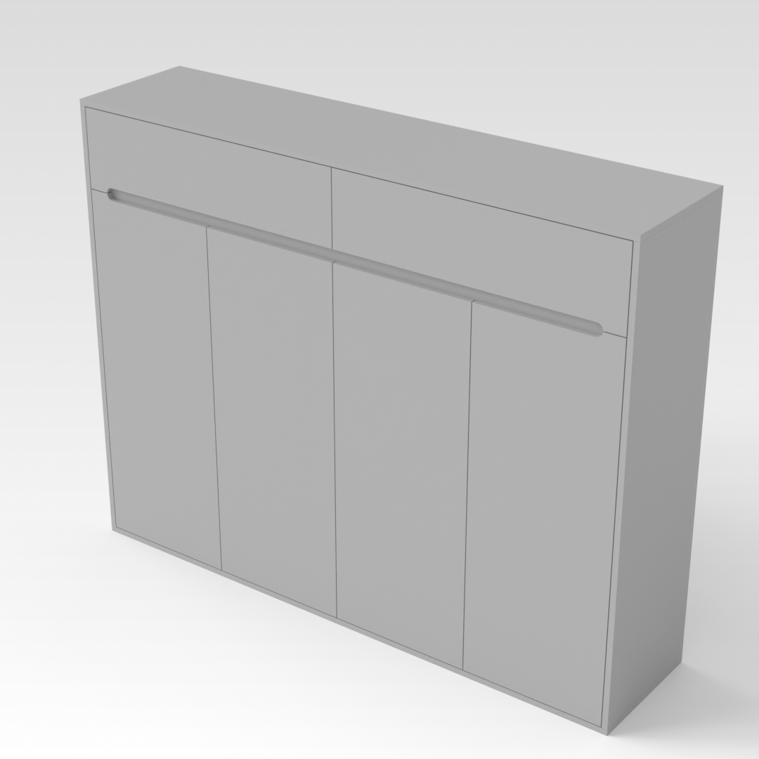 Light Gray Shoe Cabinet