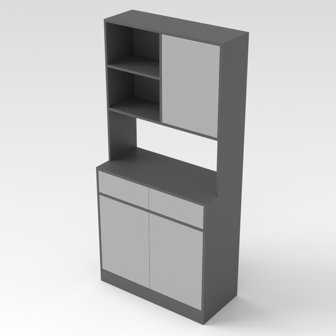 Sky Gray & Light Gray Shoe Cabinet