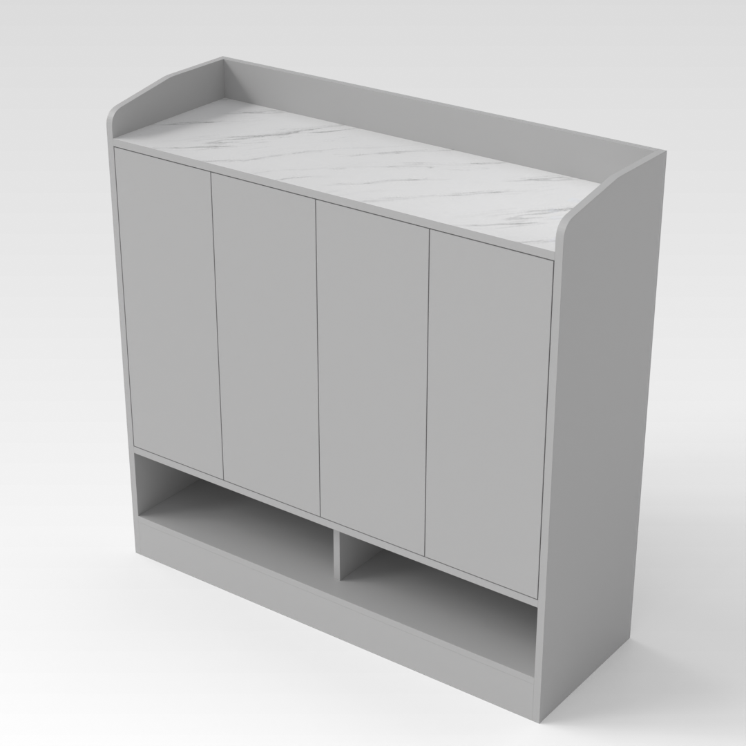 Light Gray Shoe Cabinet