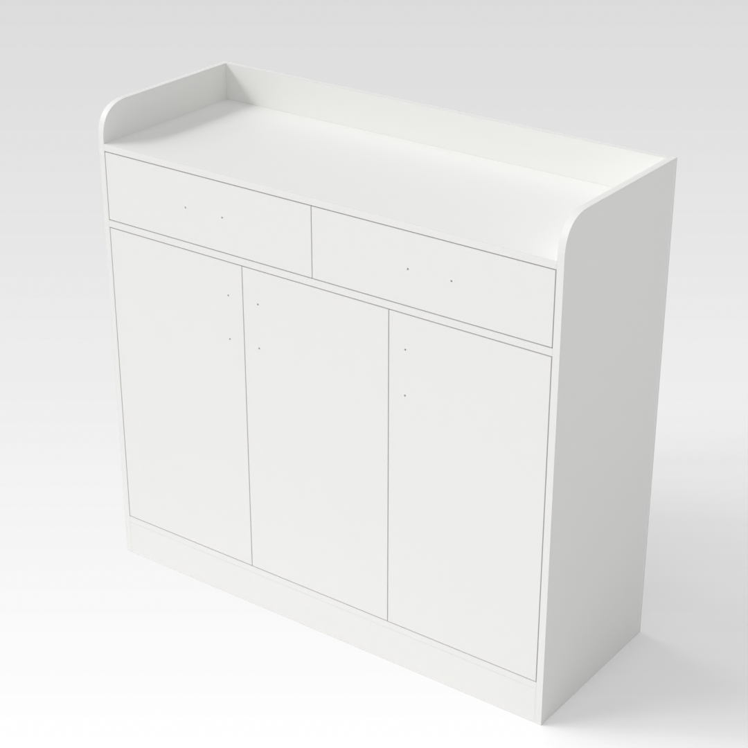 Warm White Shoe Cabinet
