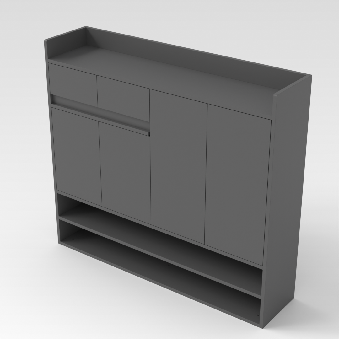 Sky Gray Shoe Cabinet