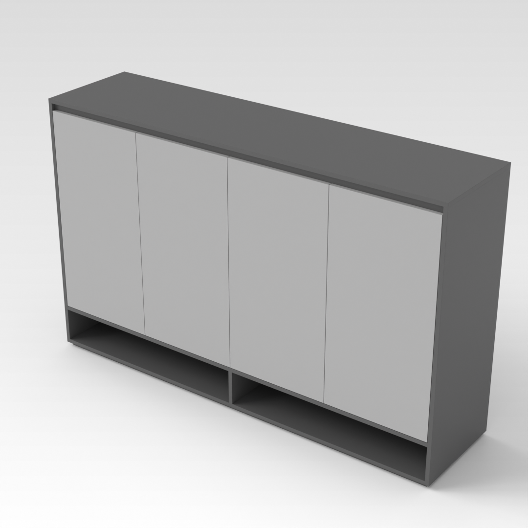 Sky Gray & Light Gray Shoe Cabinet