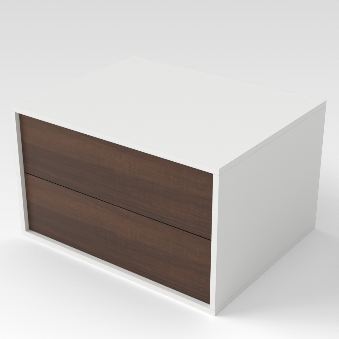 Warm White & Prairie Oak Nightstand
