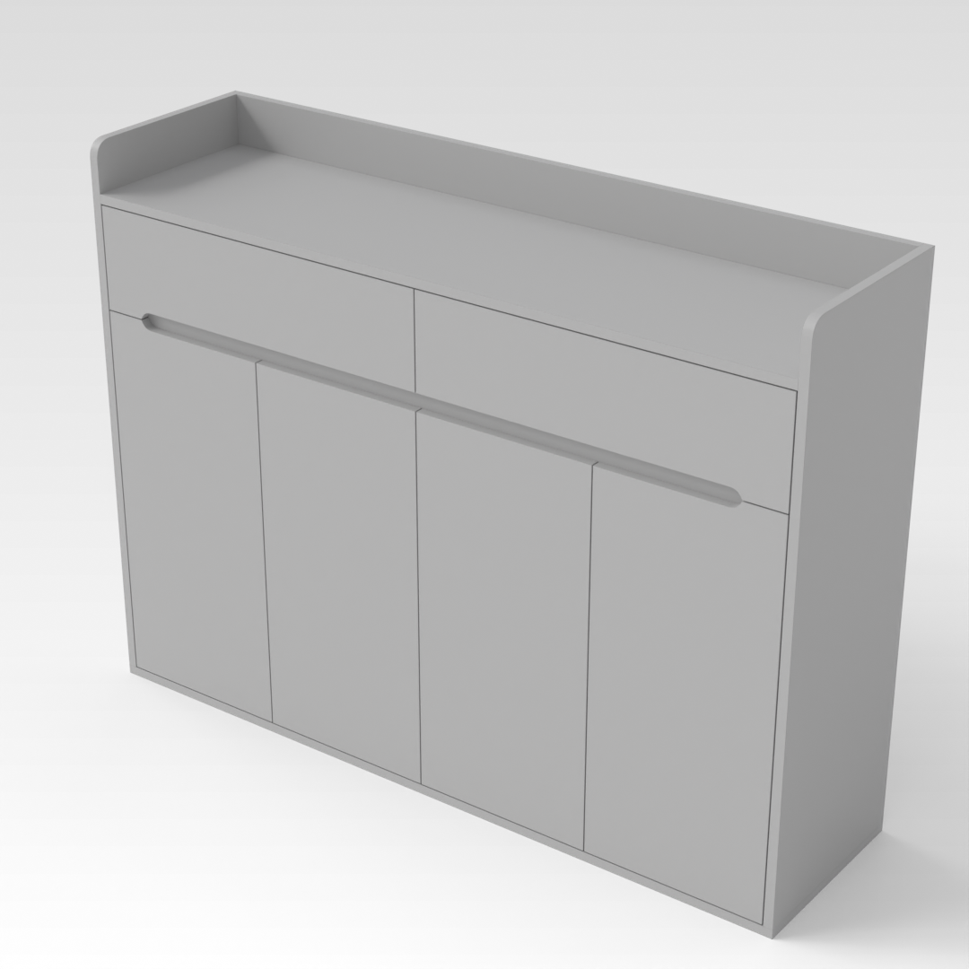 Light Gray Shoe Cabinet