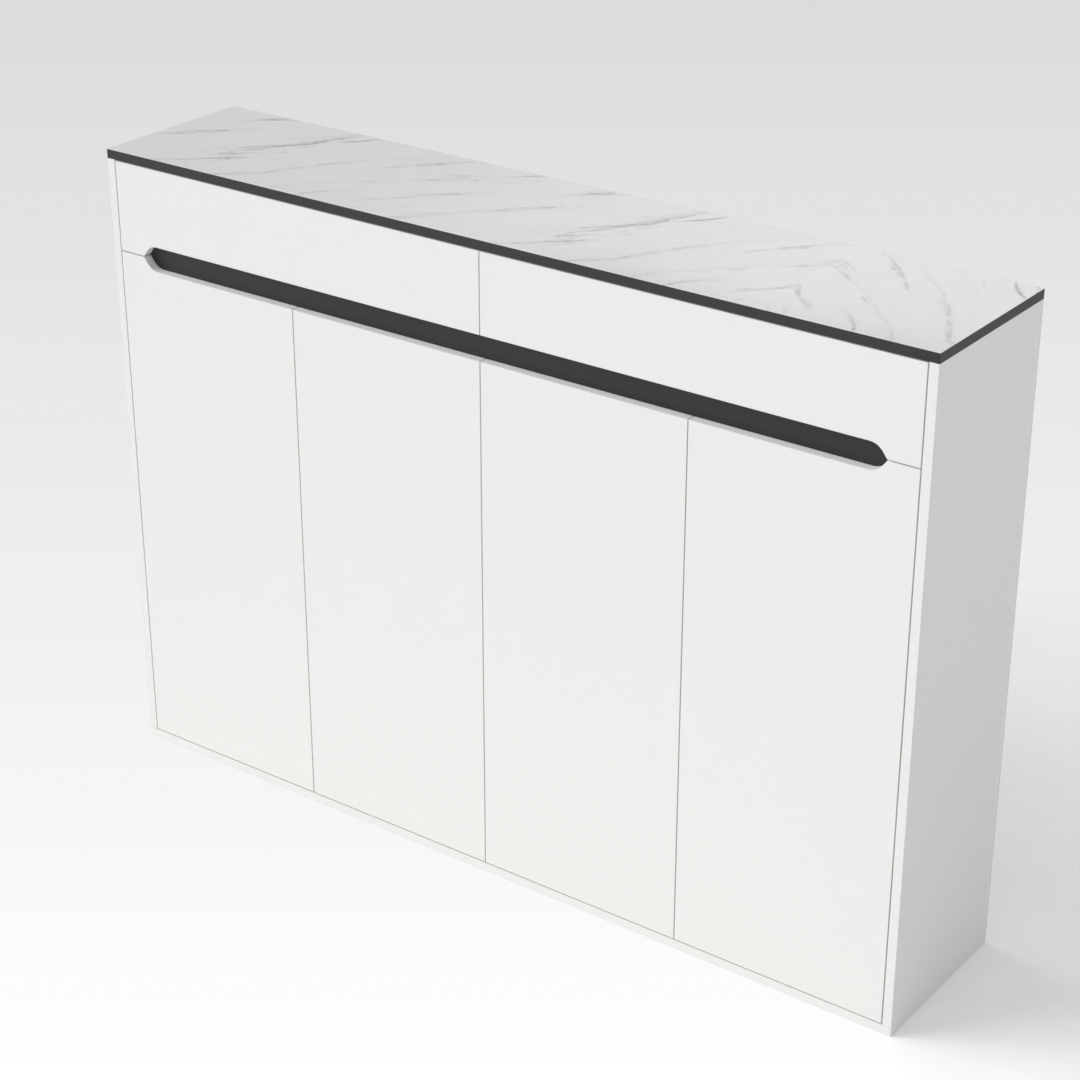 Warm White Shoe Cabinet