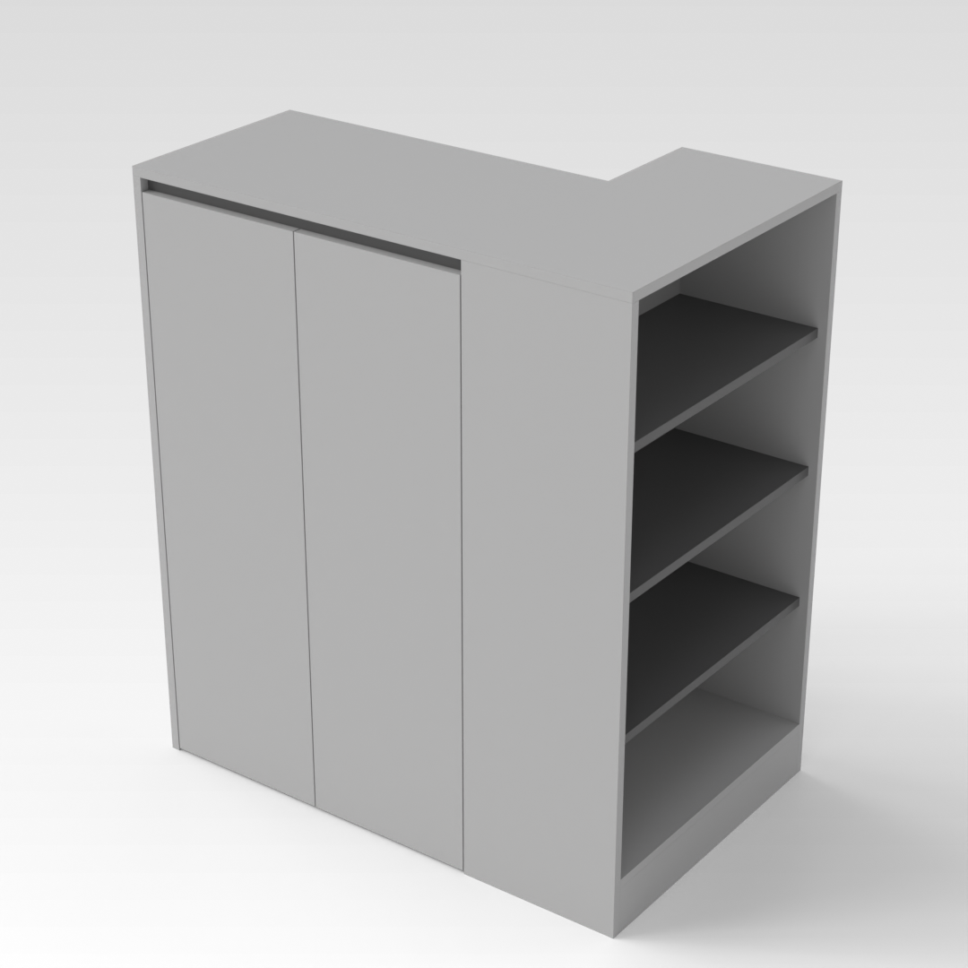 Light Gray & Sky Gray Shoe Cabinet