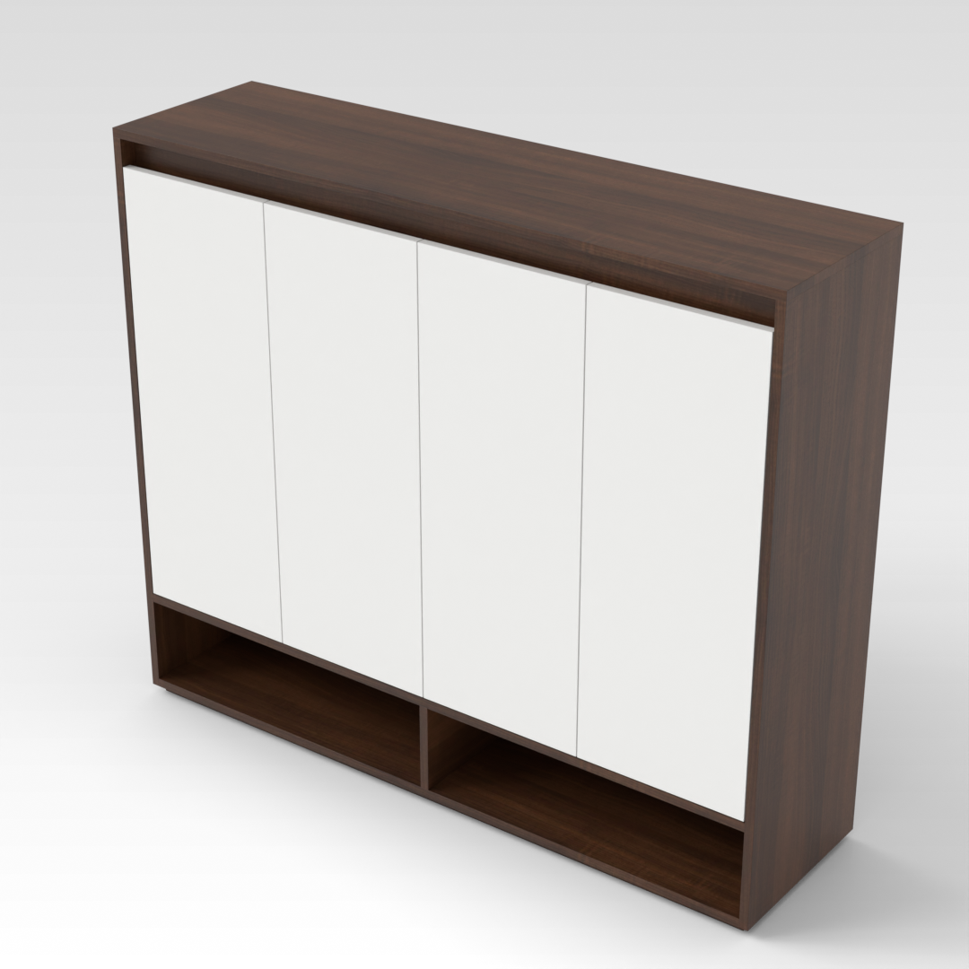 Prairie Oak Shoe Cabinet