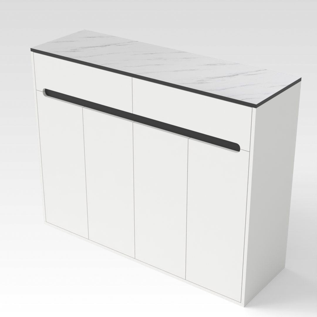 Warm White Shoe Cabinet