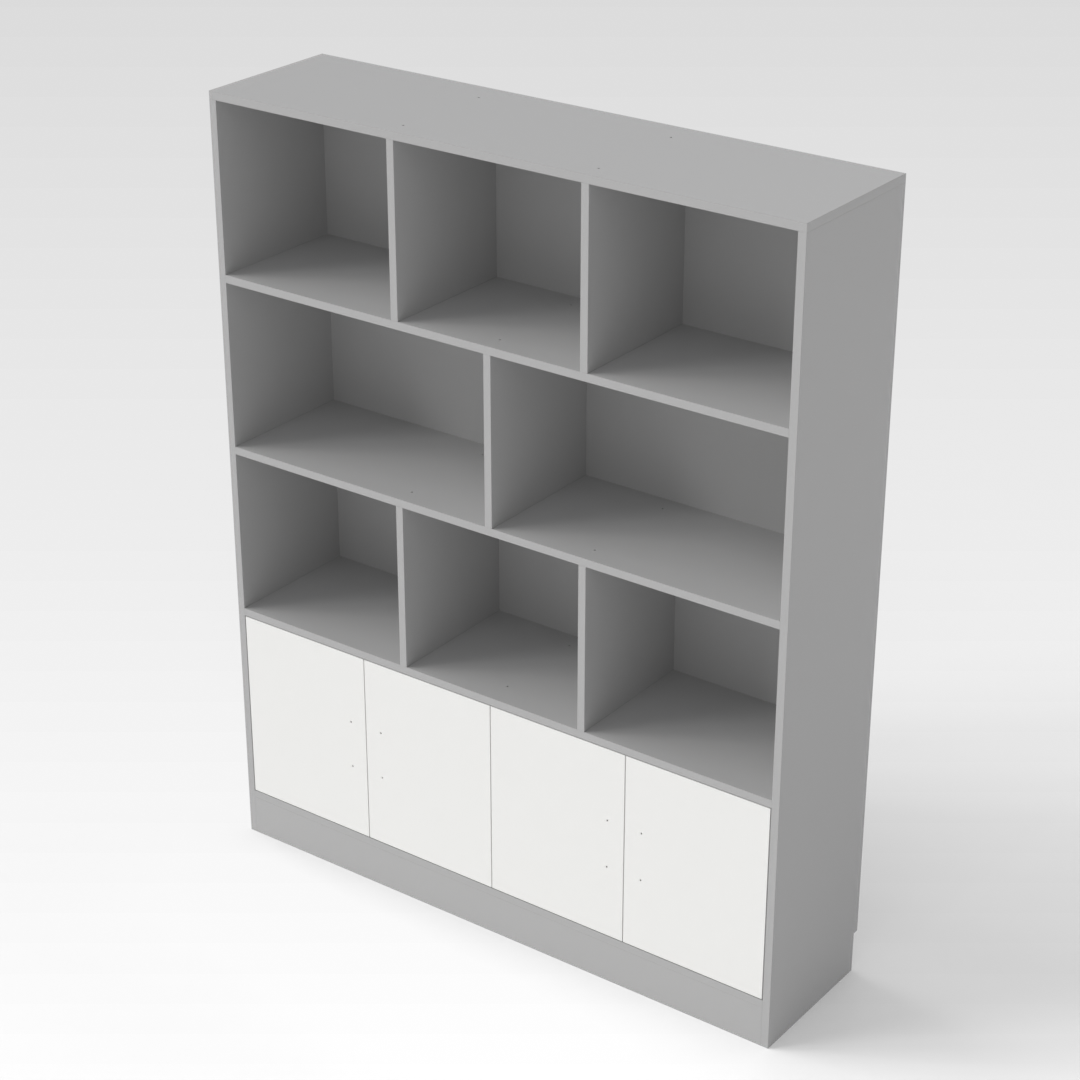 Light Gray & Warm White Bookshelf