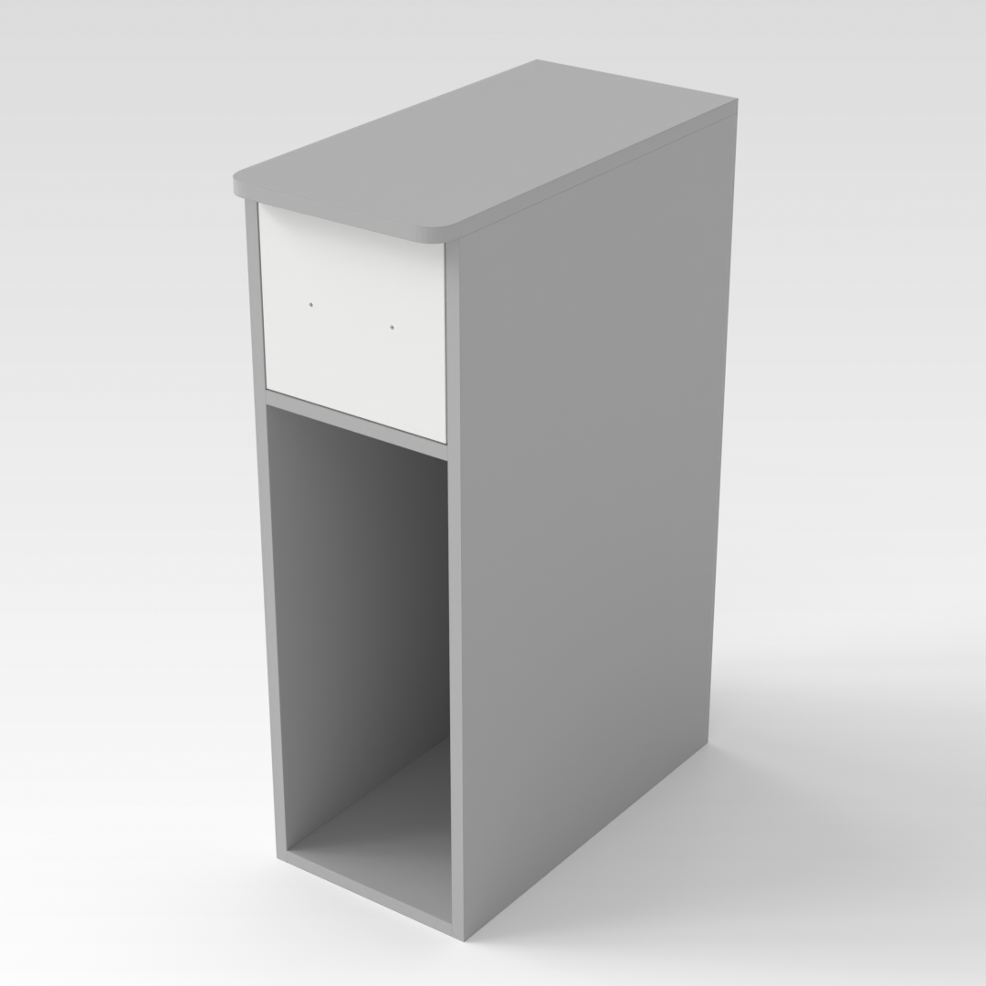 Light Gray & Warm White Bookshelf