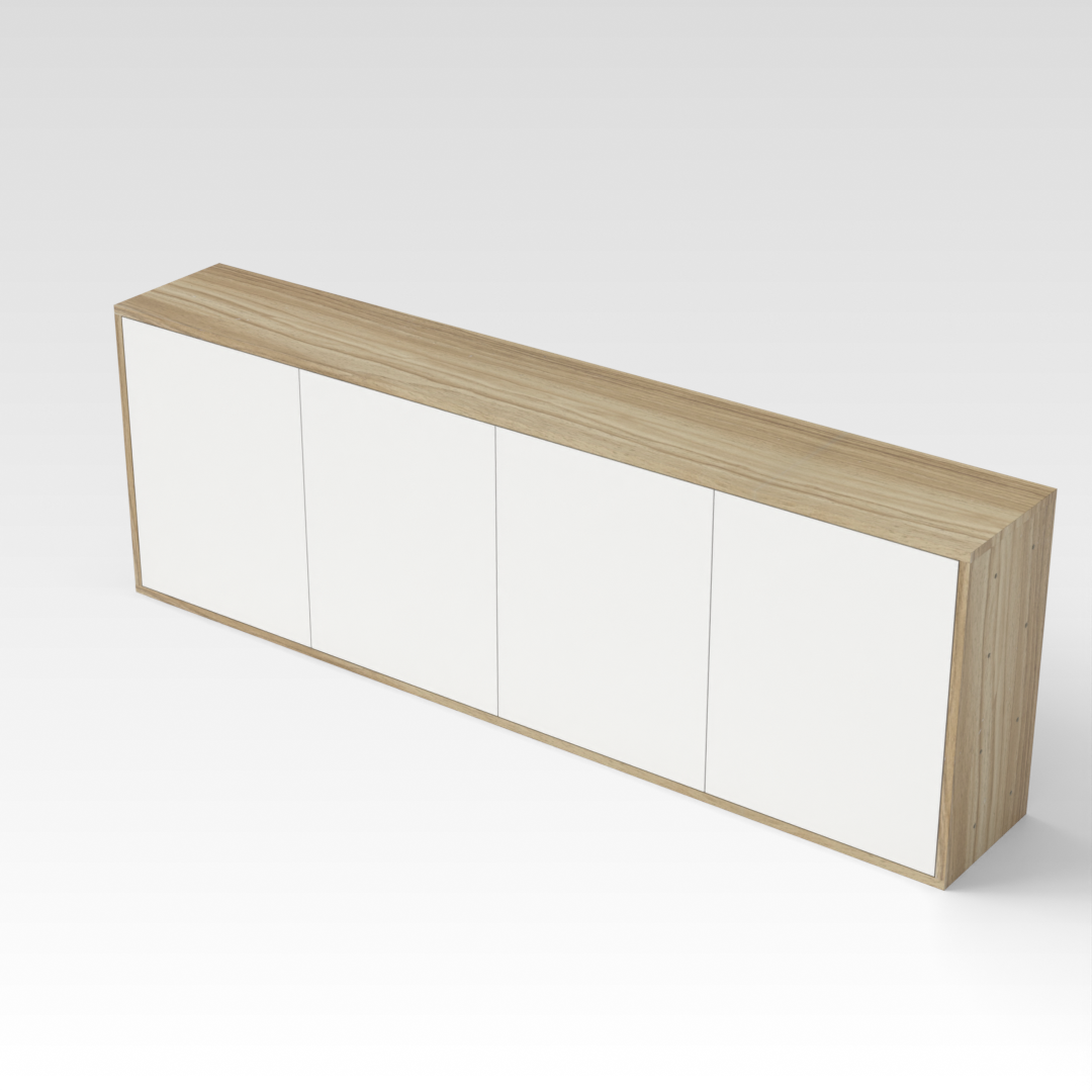 Country Oak & Warm White Nightstand
