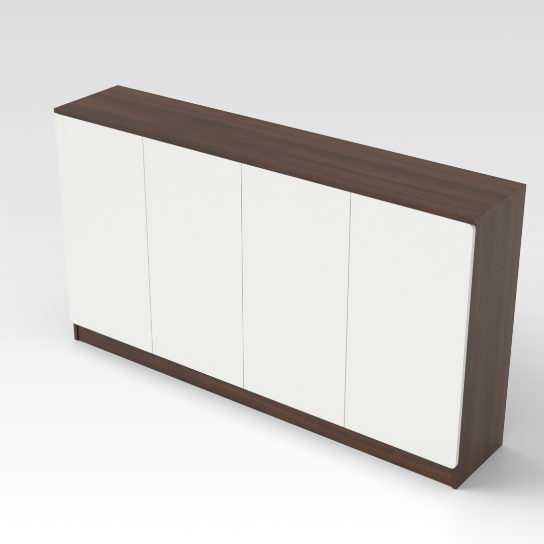 Prairie Oak & Warm White Shoe Cabinet