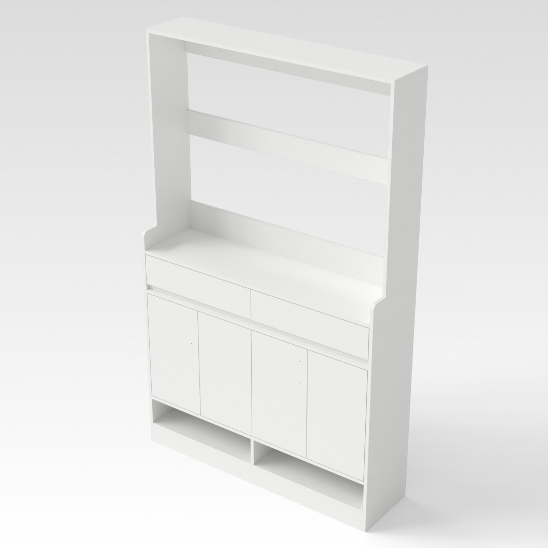 Warm White Shoe Cabinet