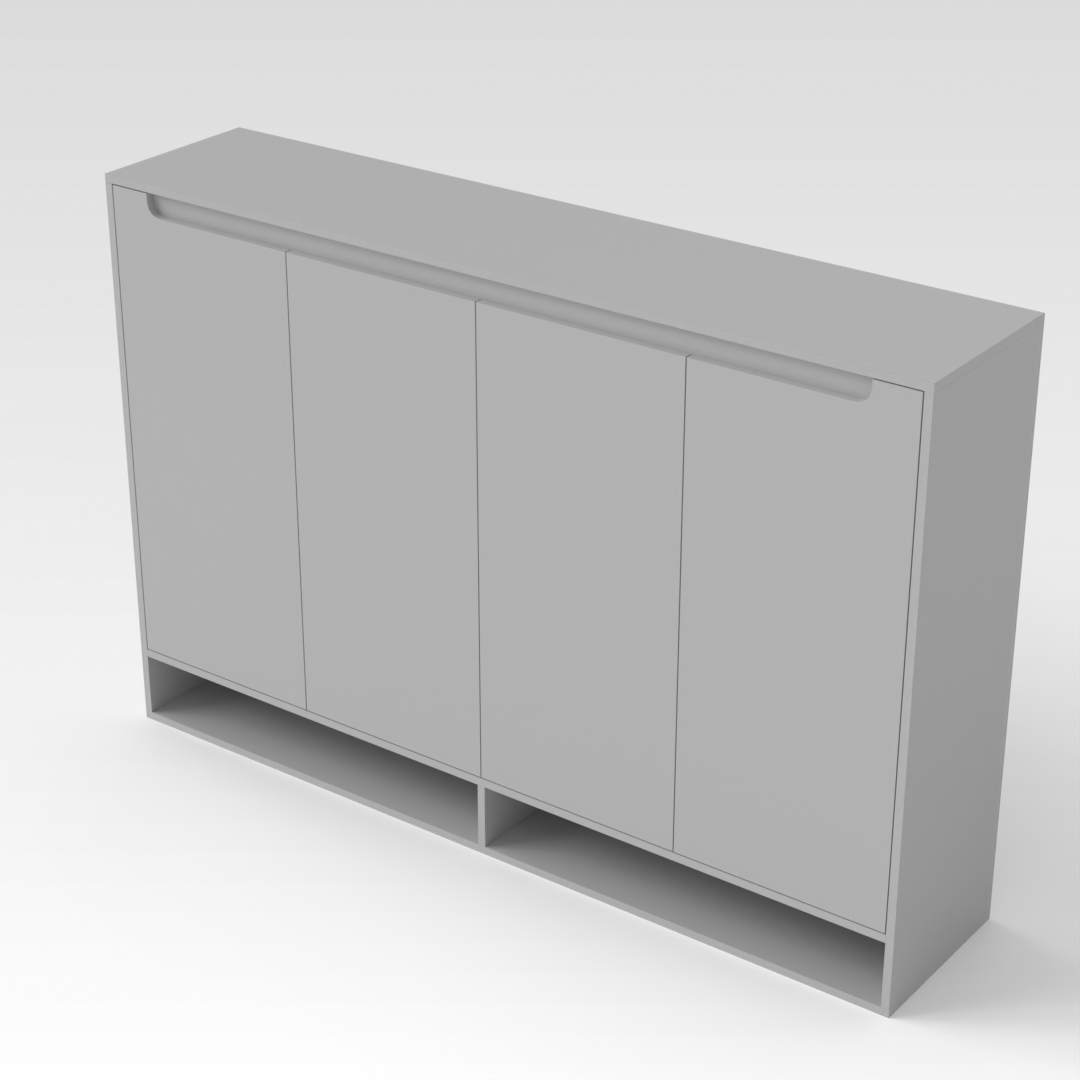 Light Gray Shoe Cabinet