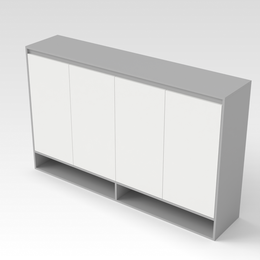 Light Gray Shoe Cabinet