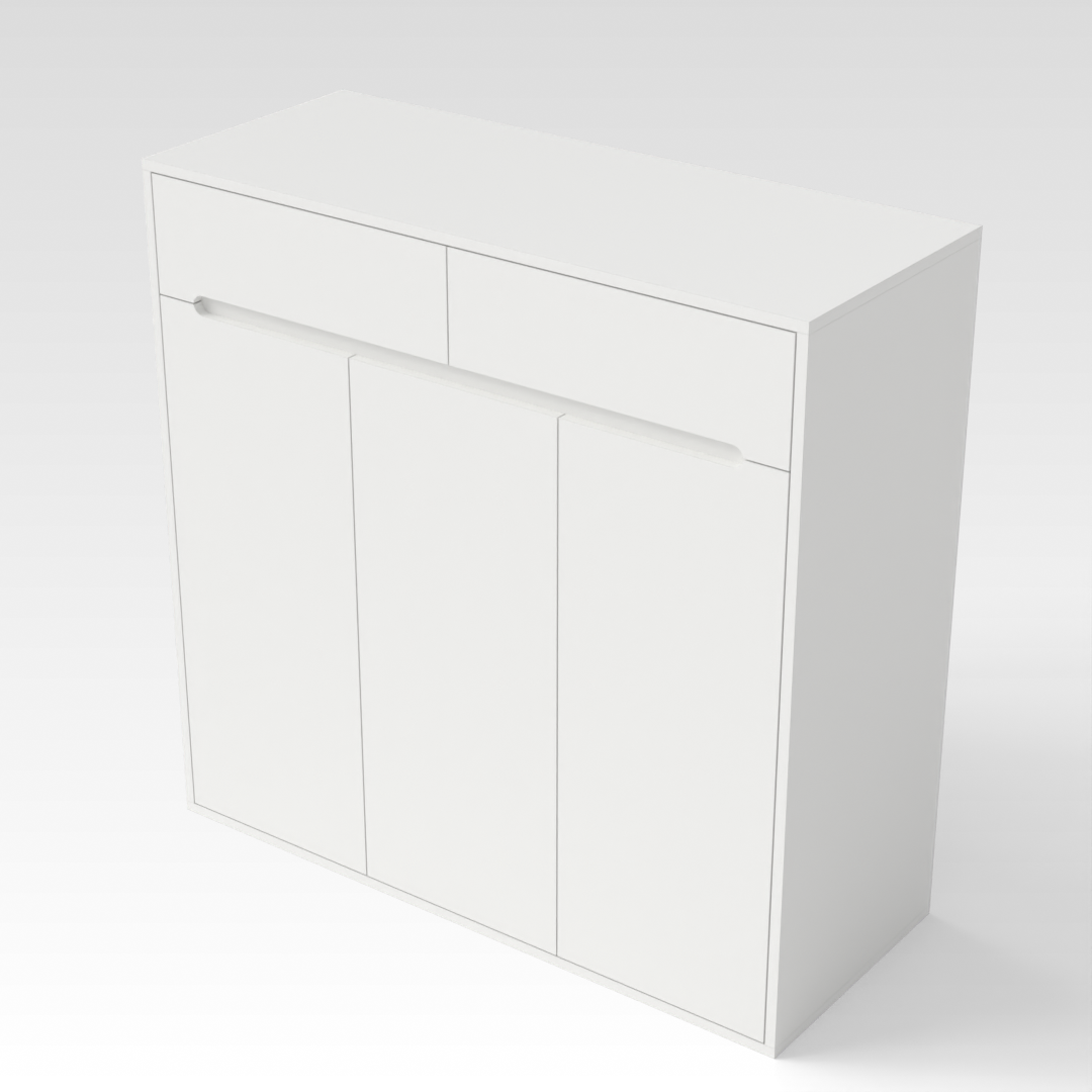 Warm White Shoe Cabinet