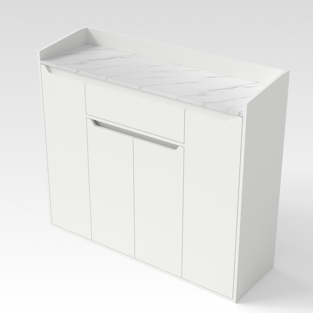 Warm White Shoe Cabinet