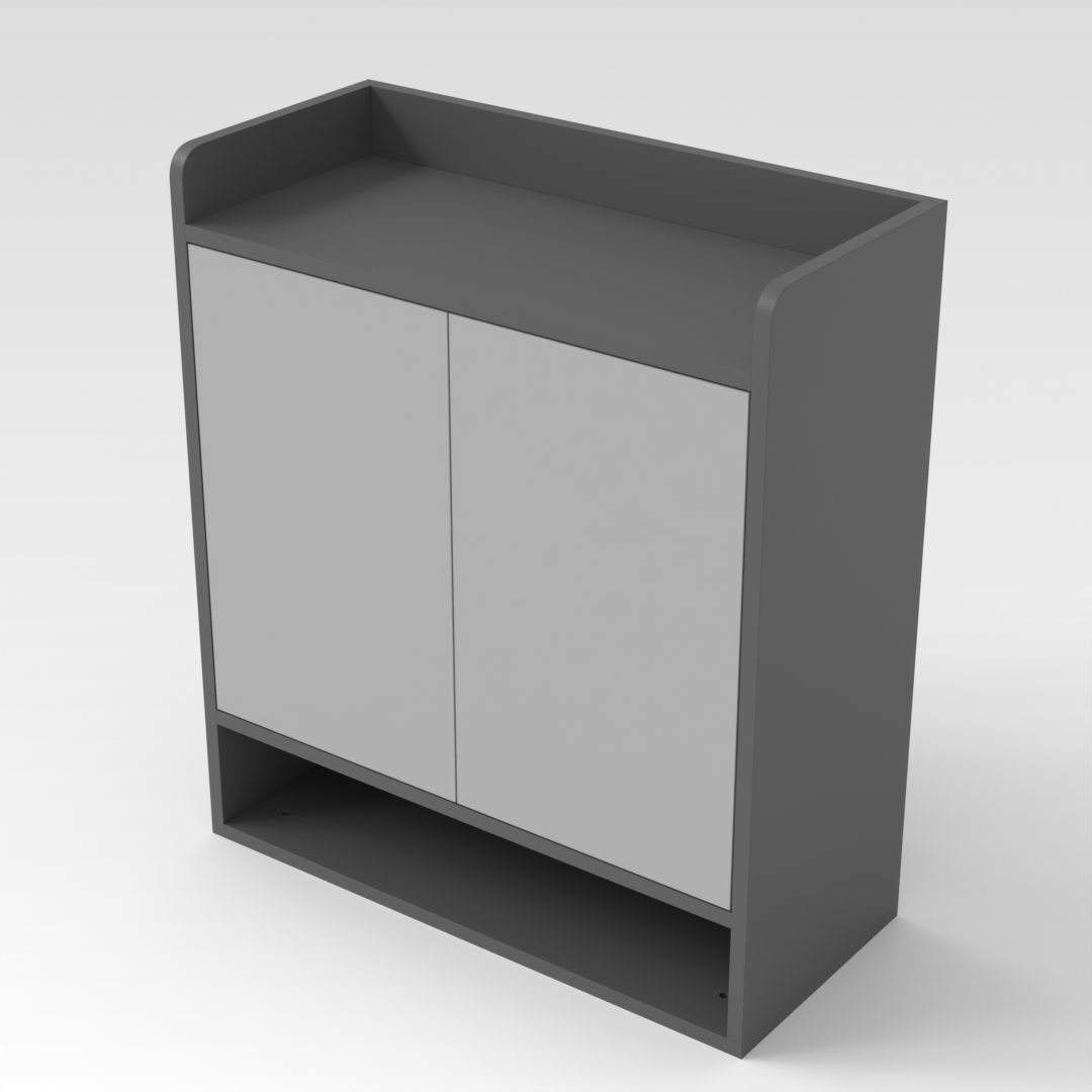 Sky Gray & Light Gray Shoe Cabinet