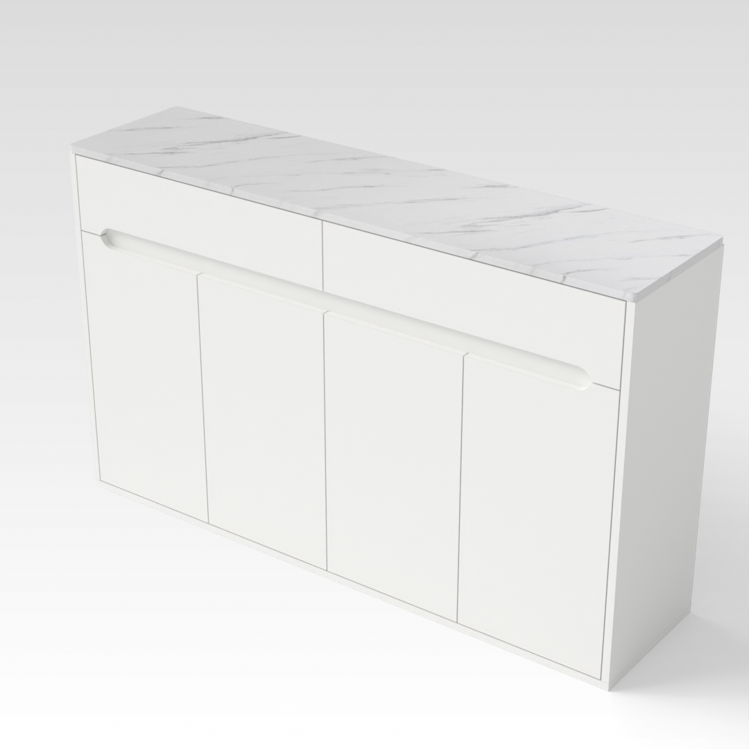 Warm White Shoe Cabinet